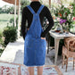 Distressed Denim Overall Tunic Dress