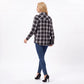 Plaid Button Front Long Sleeve Shirt with Flap Chest Pockets