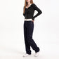 Layered Collar Ribbed Button-Front Cardigan Sweater