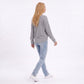 Thermal Waffle Knit Henley Top with Kangaroo Pocket