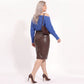 Plus Size Boat Neck Dolman Sleeve Pullover Sweater