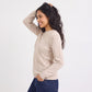 Diamond Pointelle Knit Long Sleeve Sweater