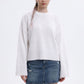Oversized Crewneck Knit Sweater with Flared Sleeves