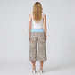Contrast Foldover Waistband Leopard Print Cropped Trousers