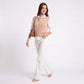 Cable Knit Sweater Vest Sleeveless Mauve Pullover Top