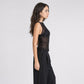Sequin Sheer Mesh Sleeveless Fitted Top
