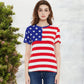 American Flag Short Sleeve T-Shirt with Star Stripe Design