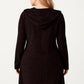 Plus Size Long Sleeve Hooded Maxi Dress with Relaxed Fit Silhouette and Soft Flowy Hem