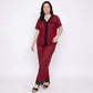 Plus Size 2-Piece Pointelle Button Front Short Sleeve Pajama Top and Pants Set with Lace Trim