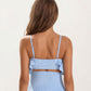 Ribbed Maternity Two-Piece Bikini Set with Ruffle Top and High-Waisted Bottom