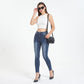 High Rise Skinny Jeans with Contour Seams and Five Pocket Design