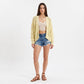 Open-Front Dolman Sleeve Draped Knit Cardigan