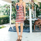 Spaghetti Strap Patriotic Sequin Dress