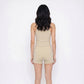 2-Piece Set Sleeveless High Neck Tank Top and Fitted Shorts Sleepwear Lounge Set with Soft Stretch Knit Feel