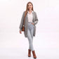 Long Open Front Knit Cardigan with Pockets