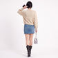 Tie-Front Long Sleeve Cropped Knit Cardigan