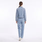 Classic Denim Jacket Long Sleeve Button Front Trucker Jacket with Chest Pockets