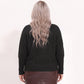 Plus Size Boat Neck Dolman Sleeve Pullover Sweater