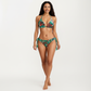 2-Piece Halter Bikini Set with Tropical Print and Tie Side Bottom