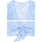 Crochet Floral Lace Short Sleeve Cropped Shrug