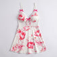 Floral Satin Lace Bustier Chemise Nightgown