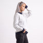 Long Sleeve Contrast Trim Sweatshirt with Polka Dot Details