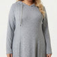 Plus Size Long Sleeve Hooded Maxi Dress with Relaxed Fit Silhouette and Soft Flowy Hem