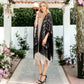 Semi Sheer Boho Sequin Fringe Sparkle Drop Shoulder Shrug