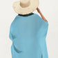 Button Front Swim Cover Up Shirt Dress Loose Lightweight Beach Kaftan
