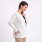 Relaxed Drop Shoulder Crew Neck Long Sleeve Knit Sweater