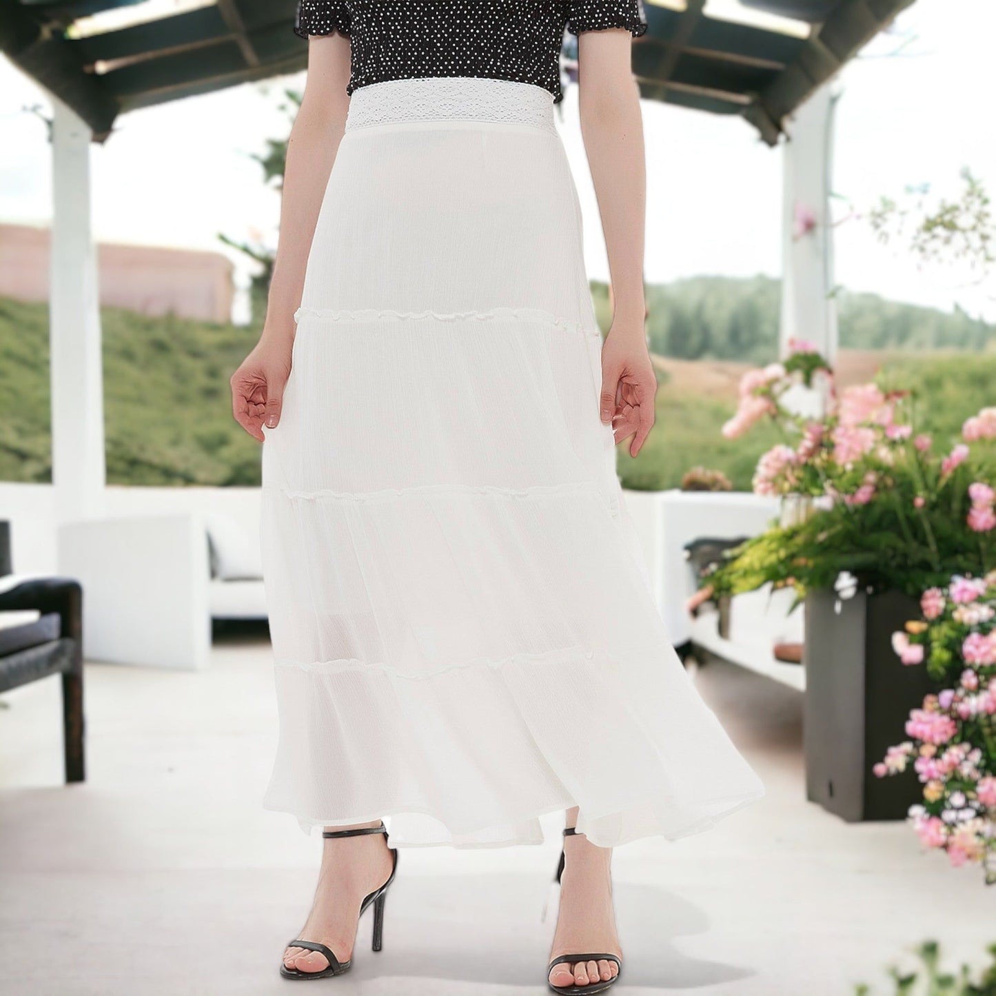 Maxi Bohemian Layered Skirt