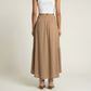High Low Maxi Skirt Smocked Waist Tassel Tie Flowy Tiered Boho Casual Skirt