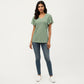 Short Sleeve Eyelet V-Neck Top with Floral Embroidery and Flutter Sleeves