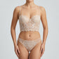 2 Piece Rose Lace Longline Underwire Bra and Panty Lingerie Set