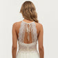 Boho Crochet Lace Inset Maxi Dress with Keyhole Back