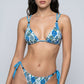 2 Piece Triangle Bikini Set with Halter Top and Tie Side Bottom