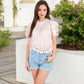 Babydoll Blouse with Ruffled Hem and Loose Fit