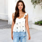 Swiss Dot Babydoll Top with Ruffle Straps