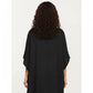 Crochet Trim Swim Cover Up Dress Loose Short Sleeve Lightweight Beach Kaftan