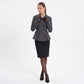 Double Breasted Peplum Blazer with Notched Lapels