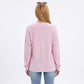 Thermal Waffle Knit Henley Top with Kangaroo Pocket