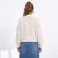 Bow Detail Open Front Knit Cardigan Sweater