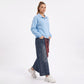 Long Sleeve Polo Sweatshirt with Snap Button Placket
