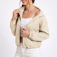 Quilted Full Zip Jacket with Collared Neckline