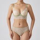 2 Piece Embroidered Lace Underwire Bra and Panty Lingerie Set
