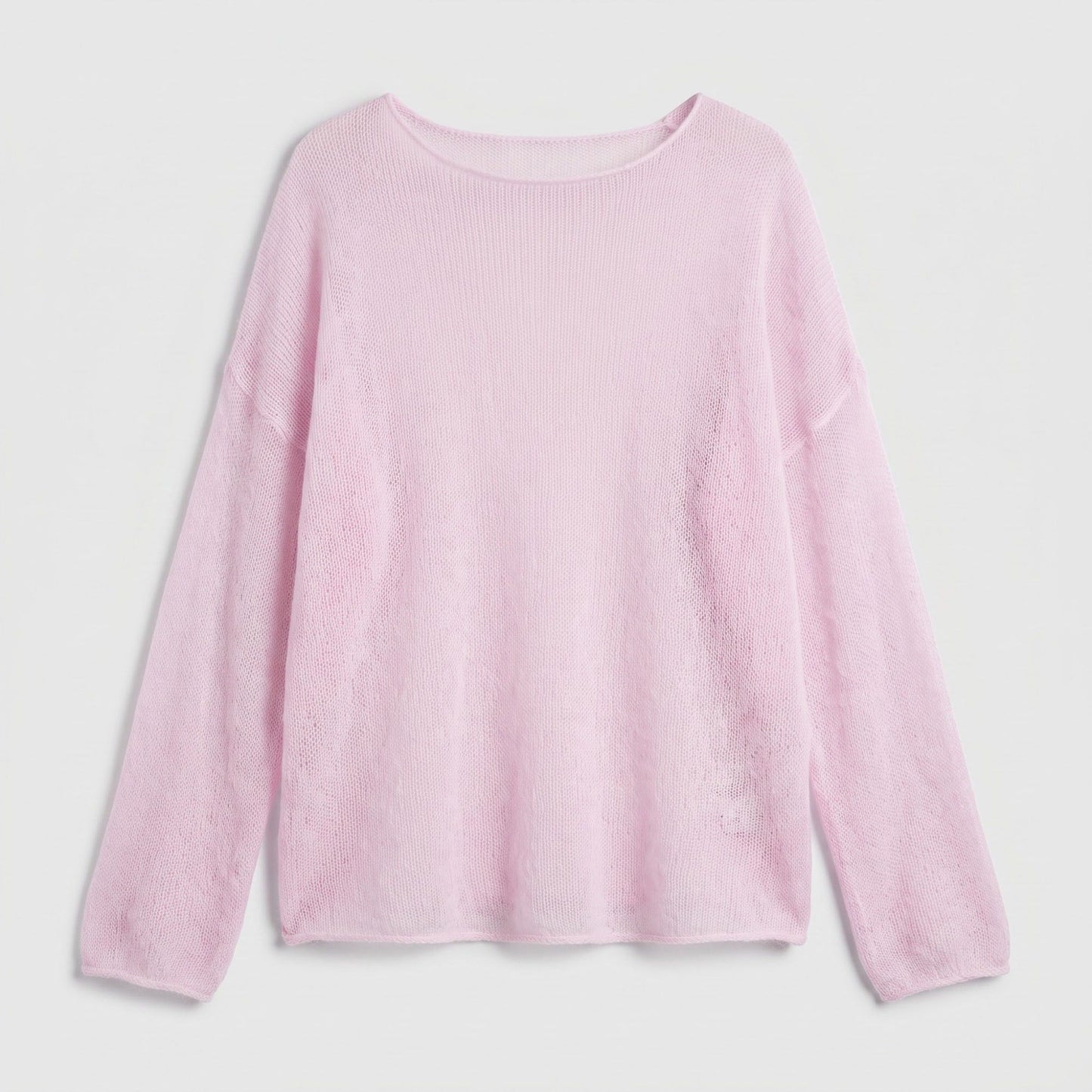 Sheer Loose Knit Long Sleeve Sweater