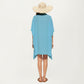 Button Front Swim Cover Up Shirt Dress Loose Lightweight Beach Kaftan