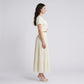 High Waist Smocked Tiered Maxi Skirt Boho Flowy Textured Long Skirt