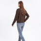 Floral Embroidered Cable Knit Crewneck Sweater