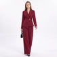 Shawl Collar Blazer and Straight Leg Pants Two Piece Suit Set